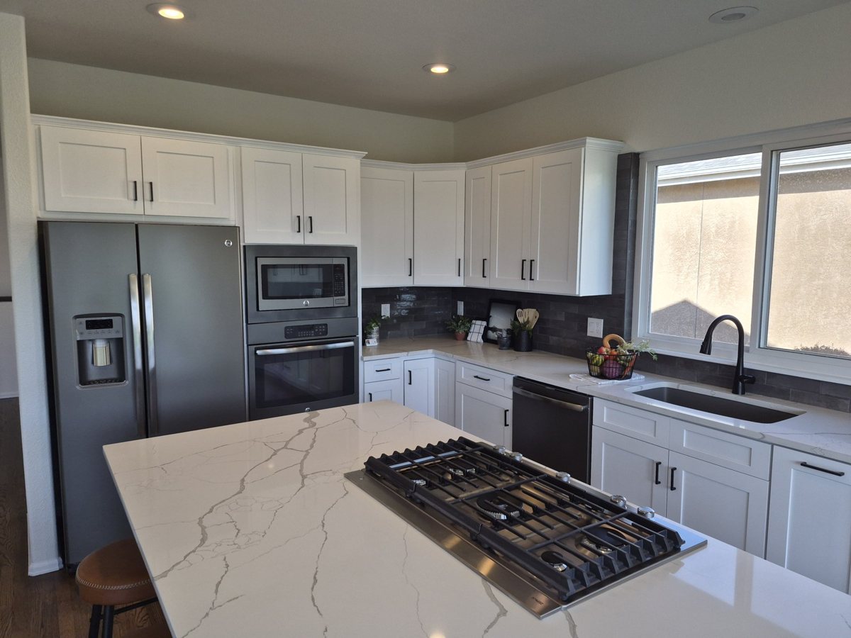 Bright White Shaker Kitchen — refinished kitchen by Refresh